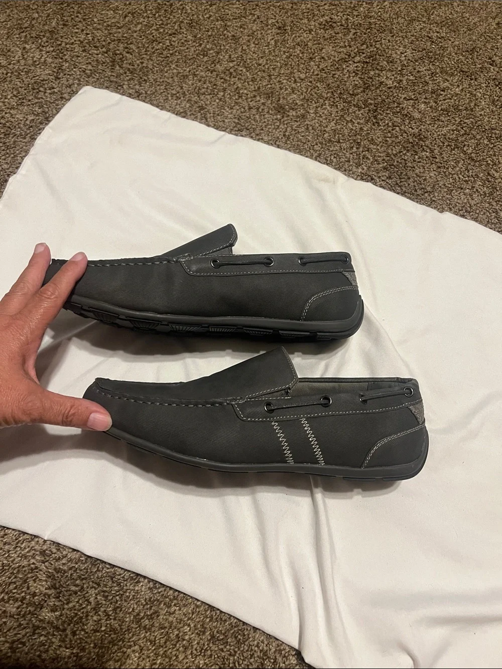 GBX brownish gray moccasin EUC